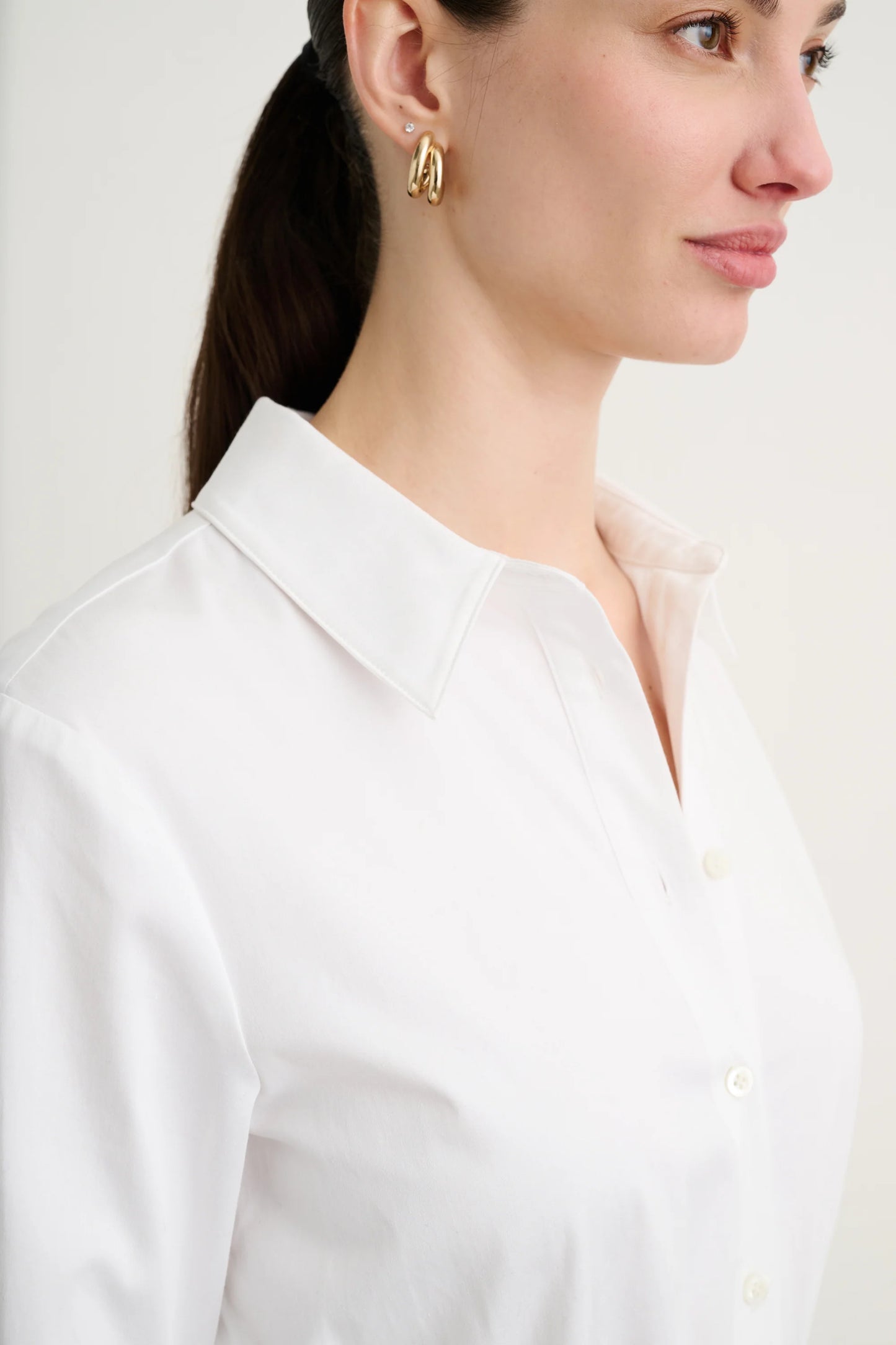 Anika Long Sleeve Shirt Dress Optic - Toccin