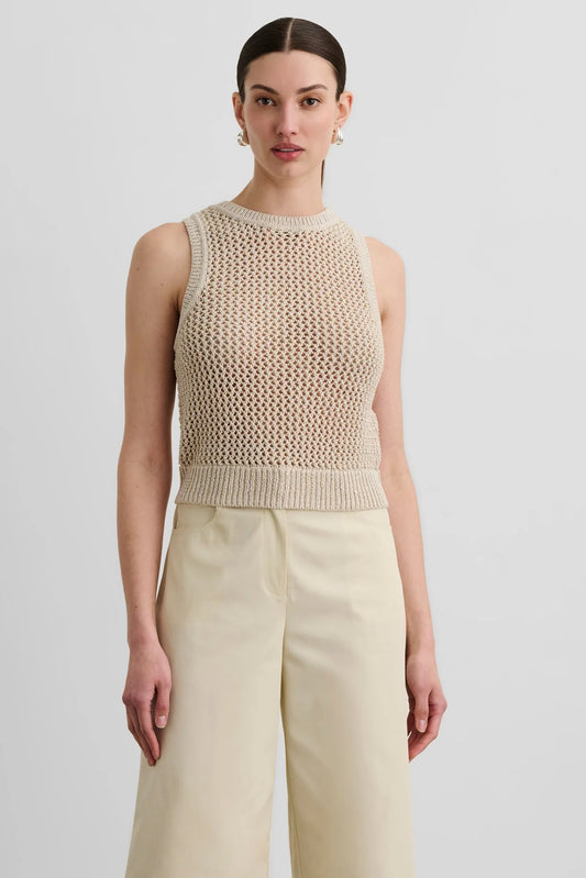 Winnie Sleeveless Tank Pebble - Toccin