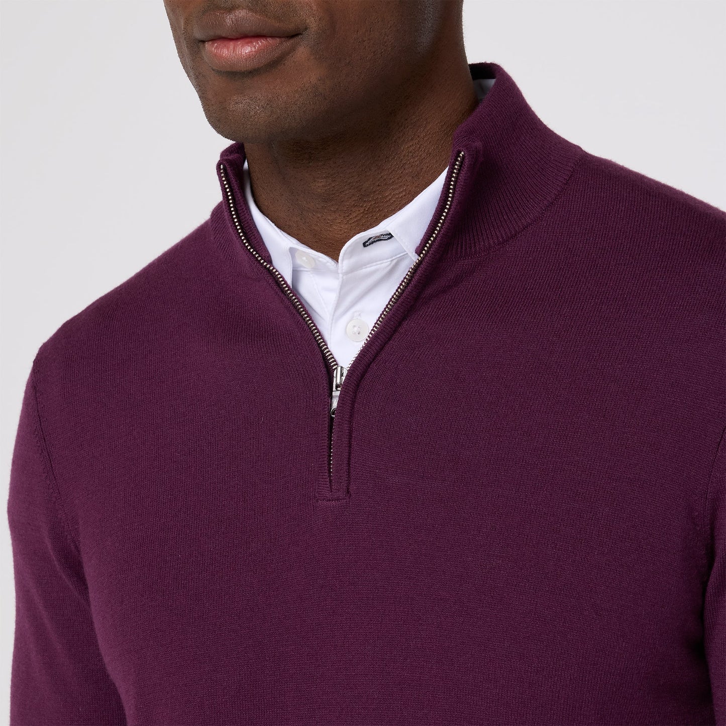 Heritage Quarter Zip Eggplant - Mizzen + Main
