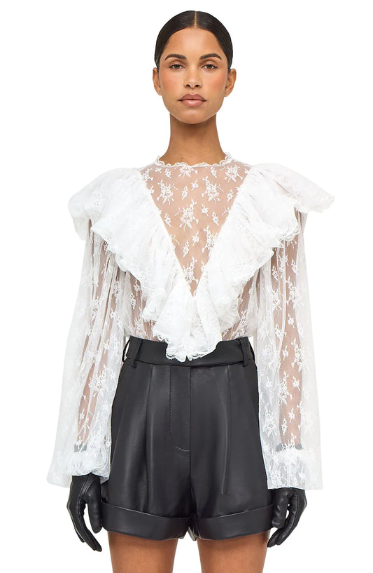 Talia Blouse Ivory - Ronny Kobo