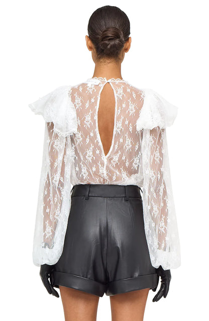 Talia Blouse Ivory - Ronny Kobo