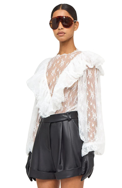 Talia Blouse Ivory - Ronny Kobo