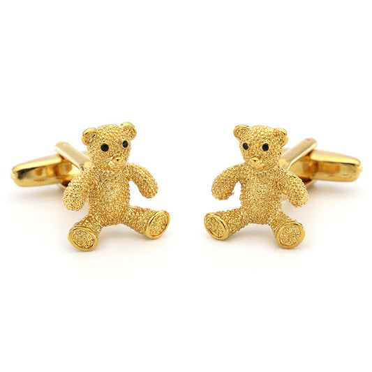 Teddy Bear Cufflinks Gold - Stolen Riches