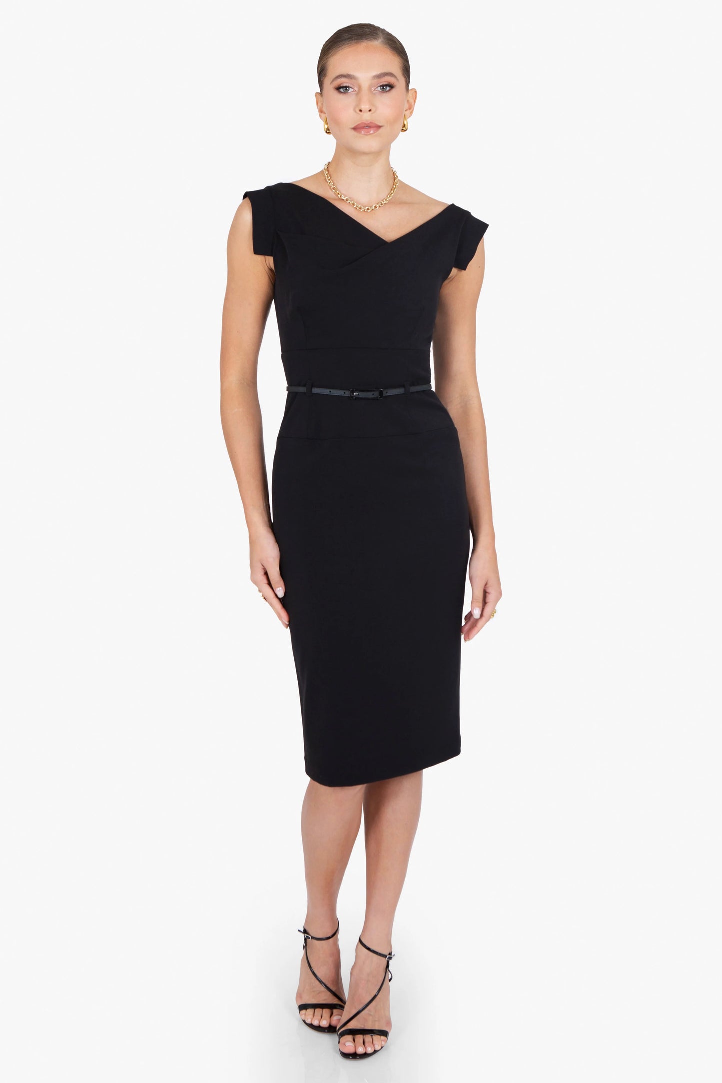 Jackie O Dress Black - Black Halo