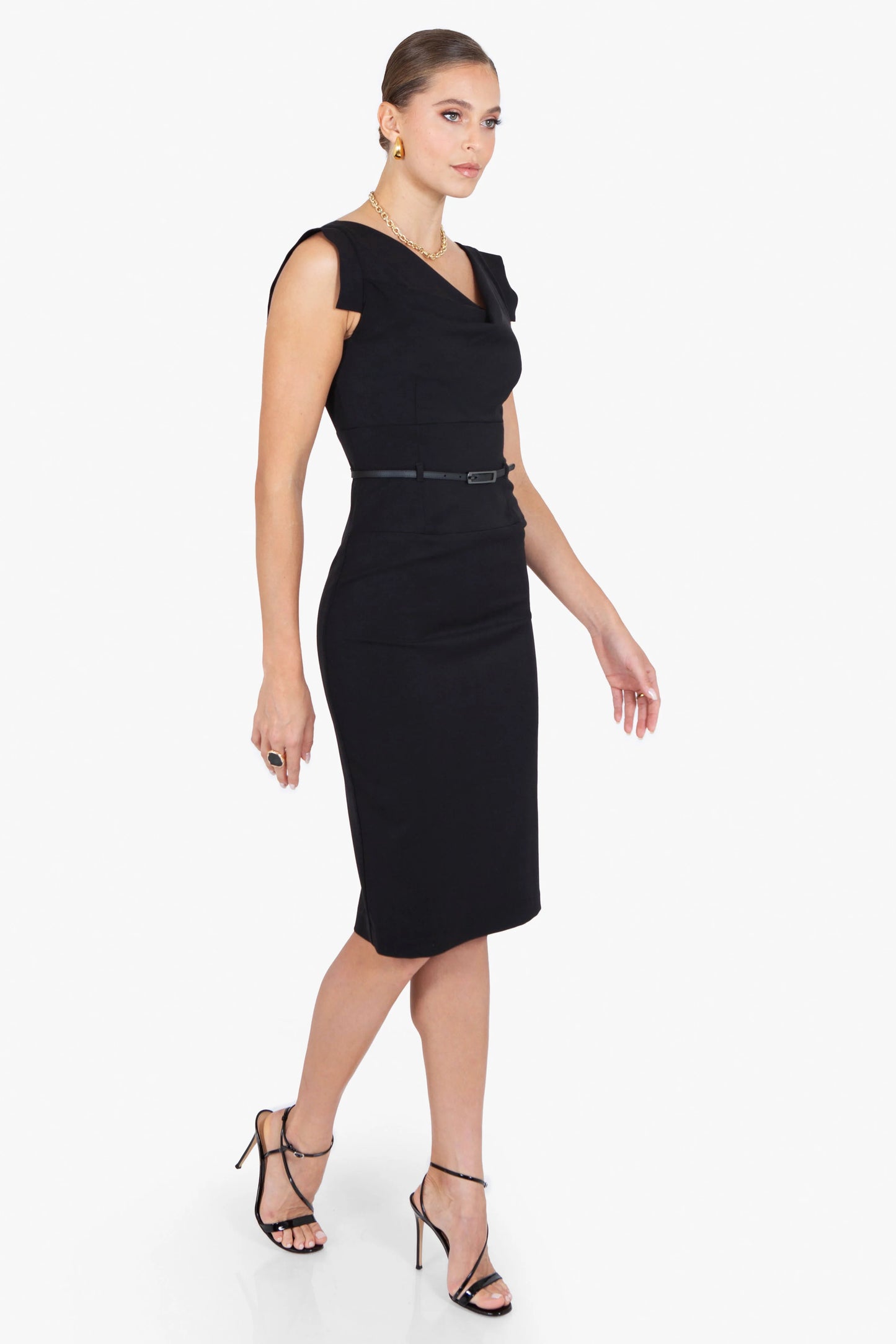 Jackie O Dress Black - Black Halo