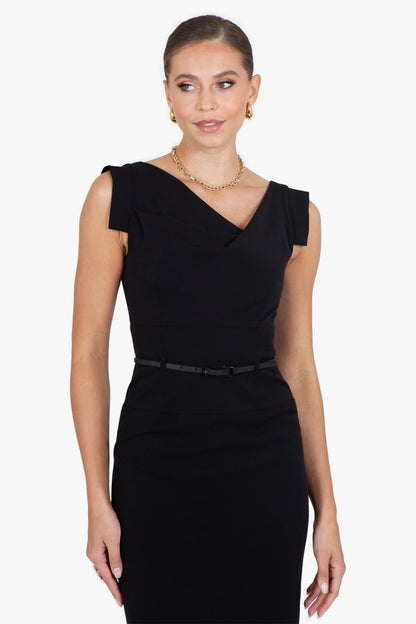 Jackie O Dress Black - Black Halo