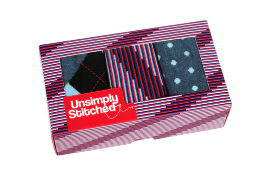Spiral Mini Stripe 3 Pack Gift Box Multi - Unsimply Stitched