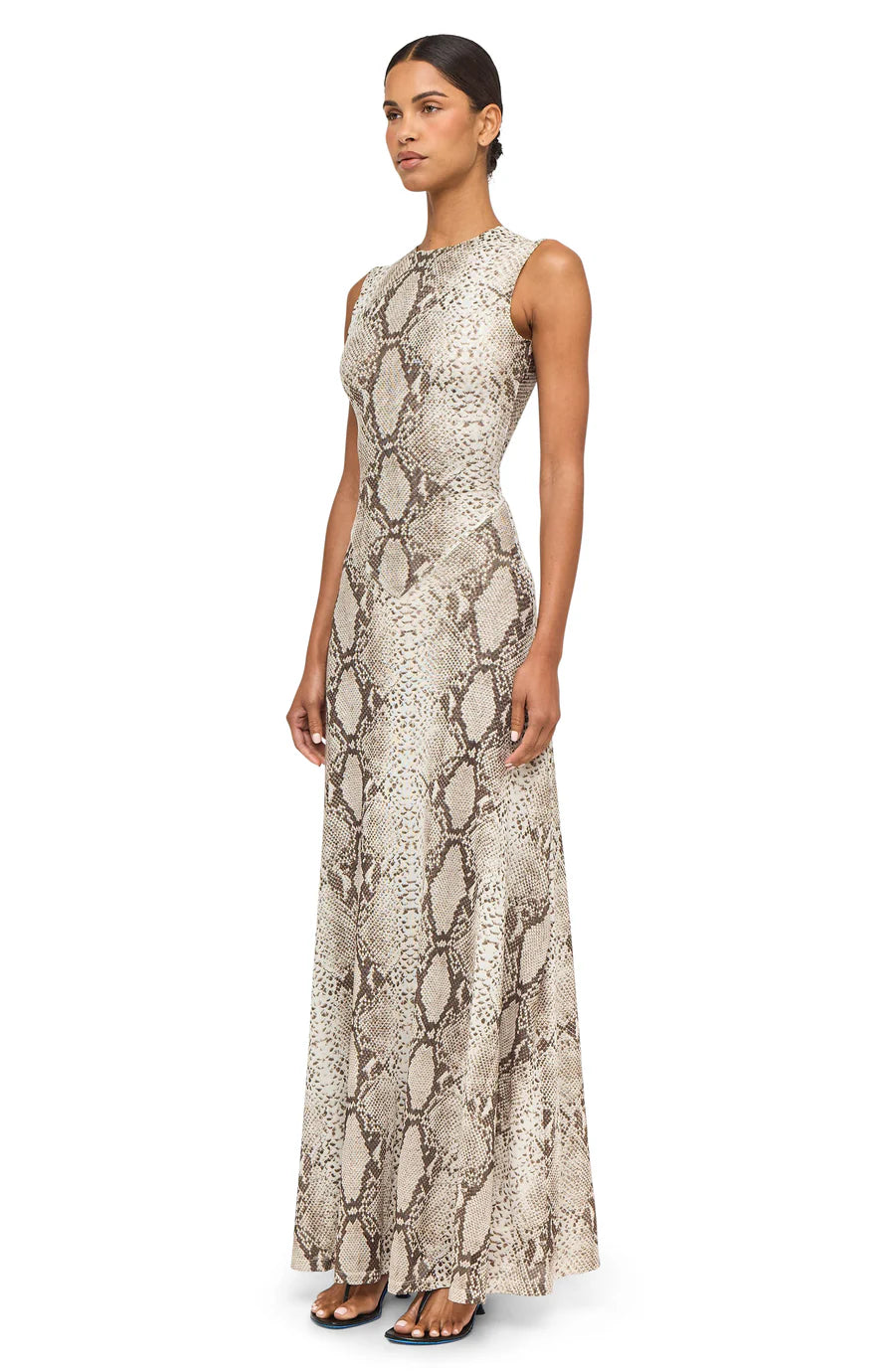 Uzina Dress Snake Print Natural Multi - Ronny Kobo