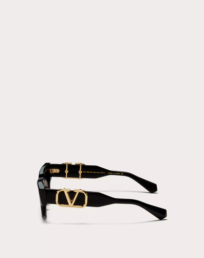 V - Due Cat Eye Sunglasses Black - Valentino