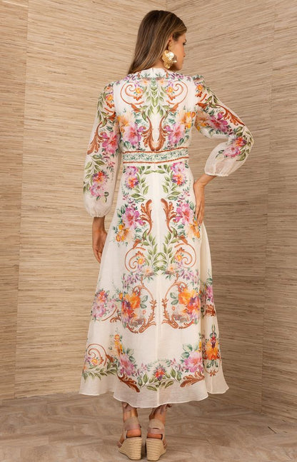 Frida Organza Maxi Dress Ivory - Hale Bob