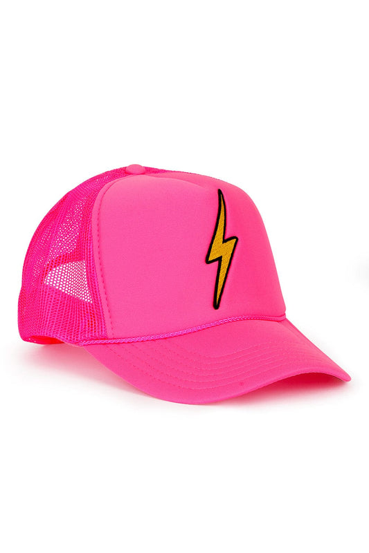 Vintage Bolt Trucker Hat Neon Pink - Aviator Nation