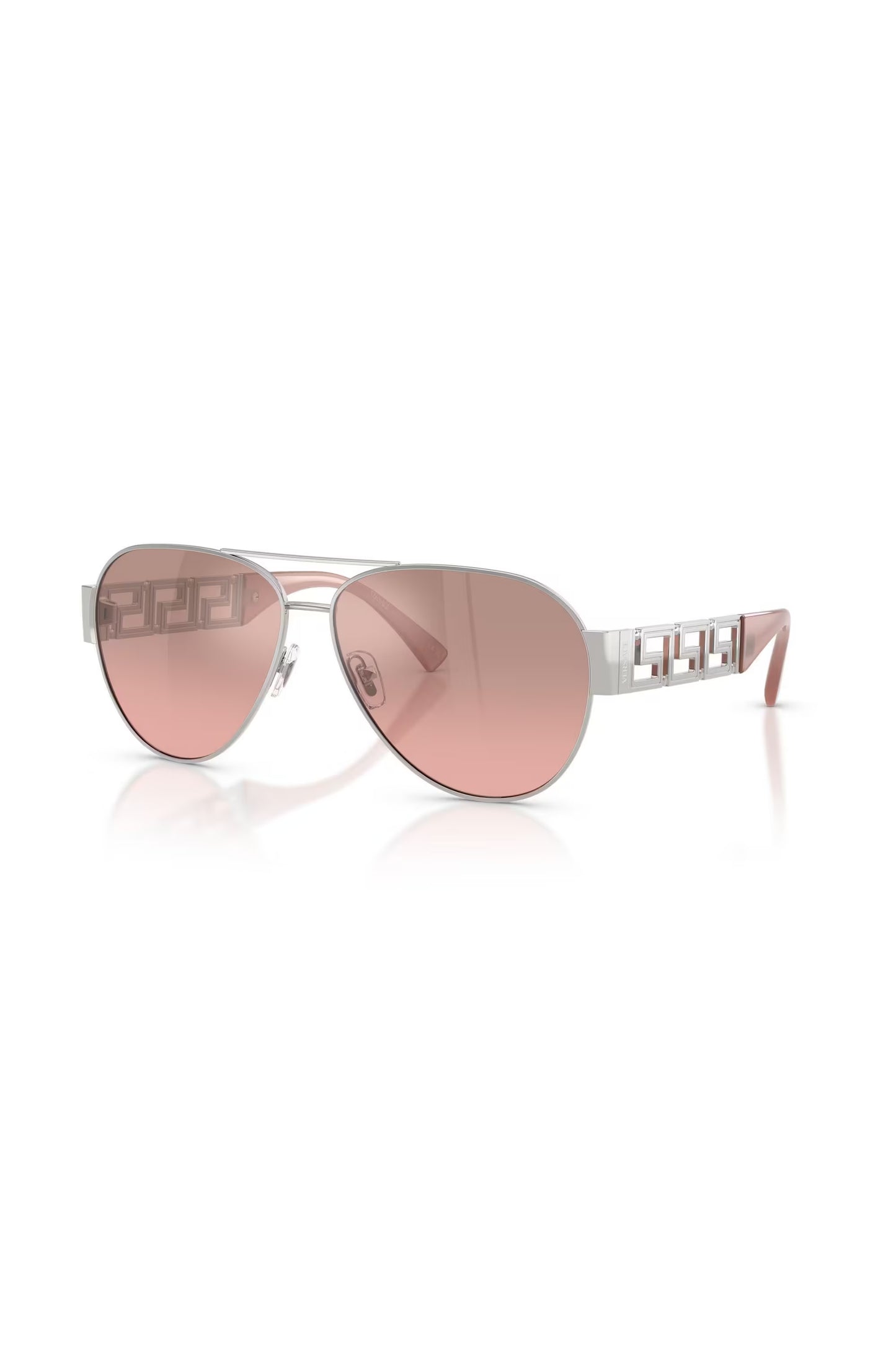 Greca Pilot Sunglasses Silver/Pink - Versace