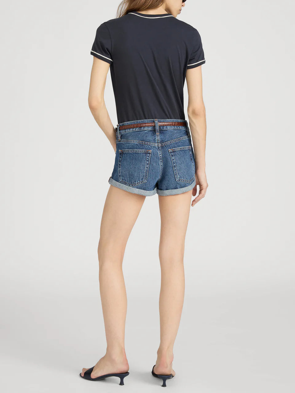 Ringer Baby Tee Navy Multi - Frame