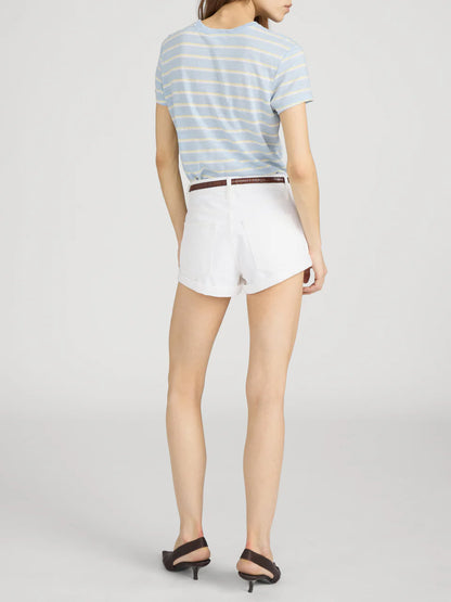 Linen Baby Tee Chambray Blue Multi - Frame