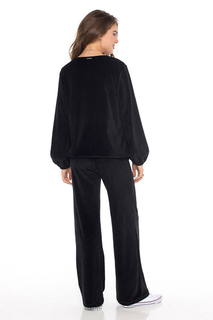 Velour Palm Beach Top Black - Skemo