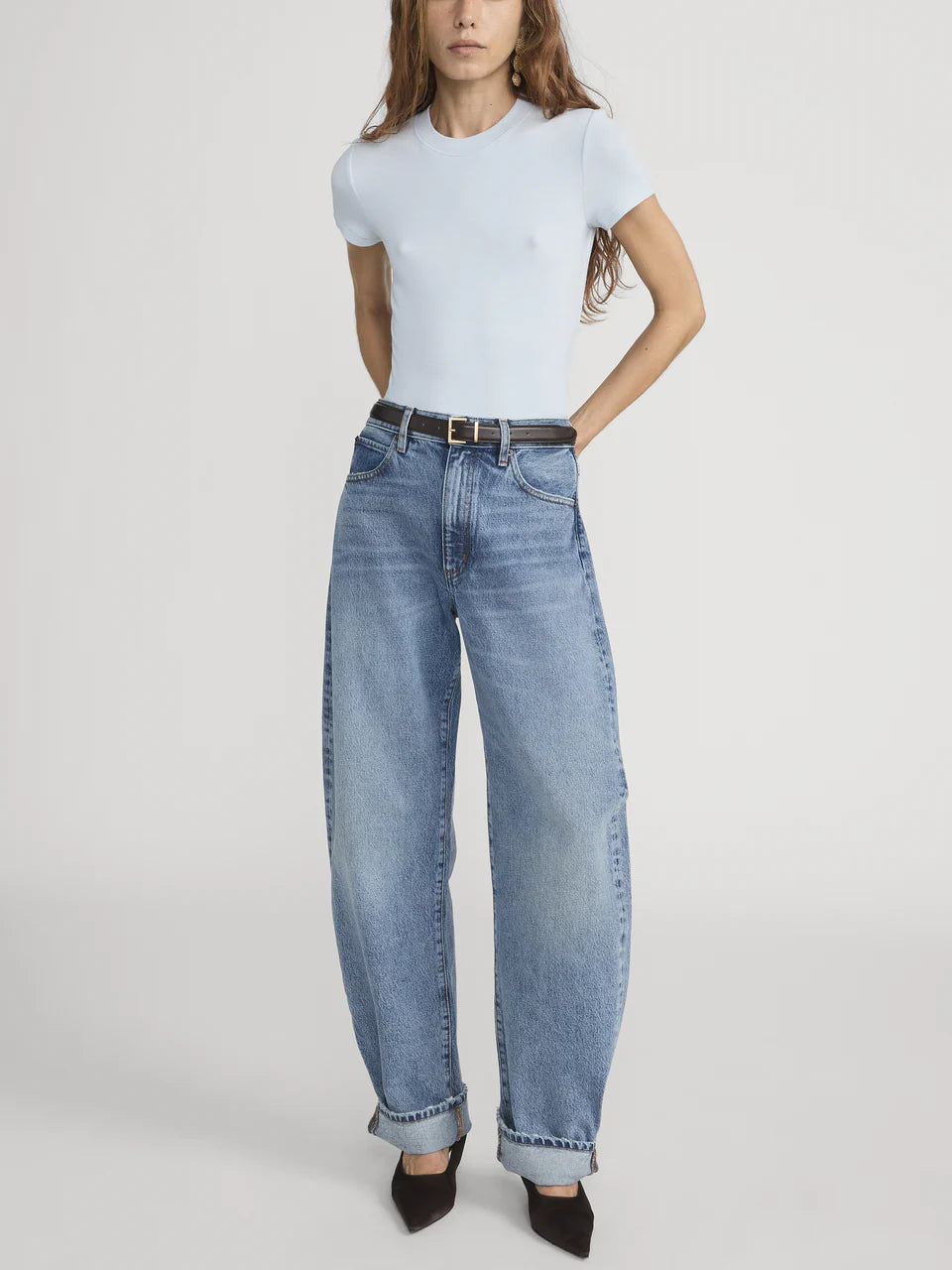 The Rib Baby Tee Sky Blue - Frame