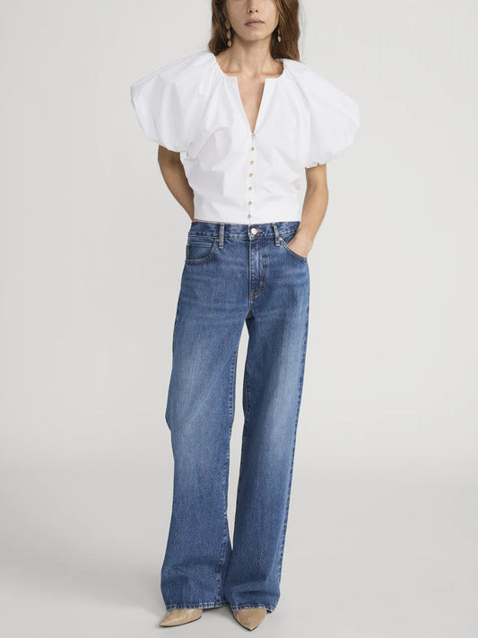 Dramatic Sleeve Blouse White - Frame