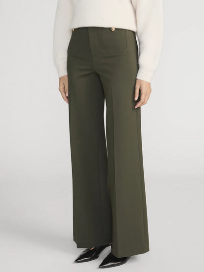 Slim Palazzo Trouser Military Green - Frame