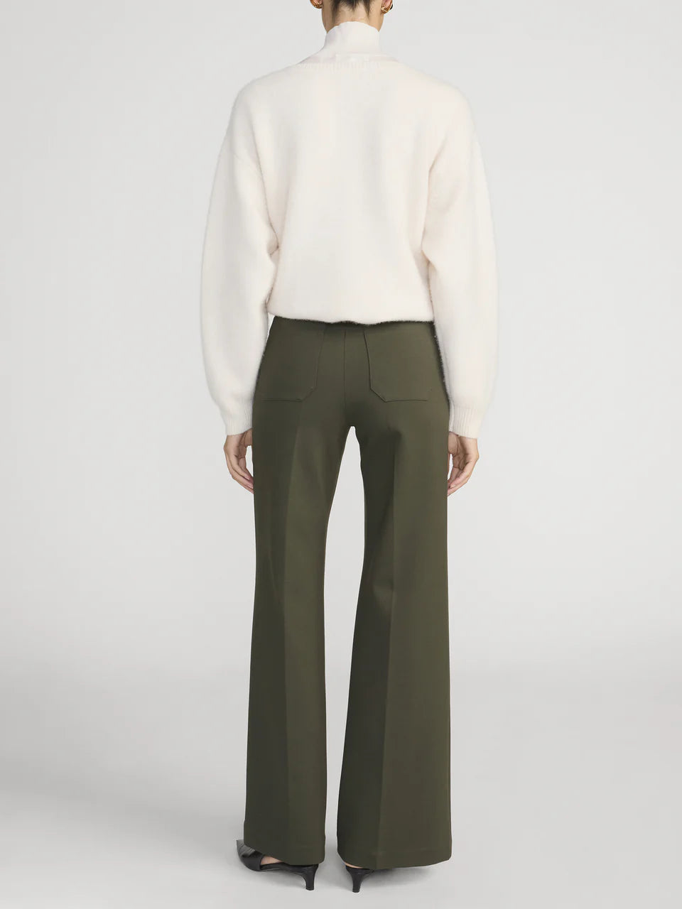 Slim Palazzo Trouser Military Green - Frame