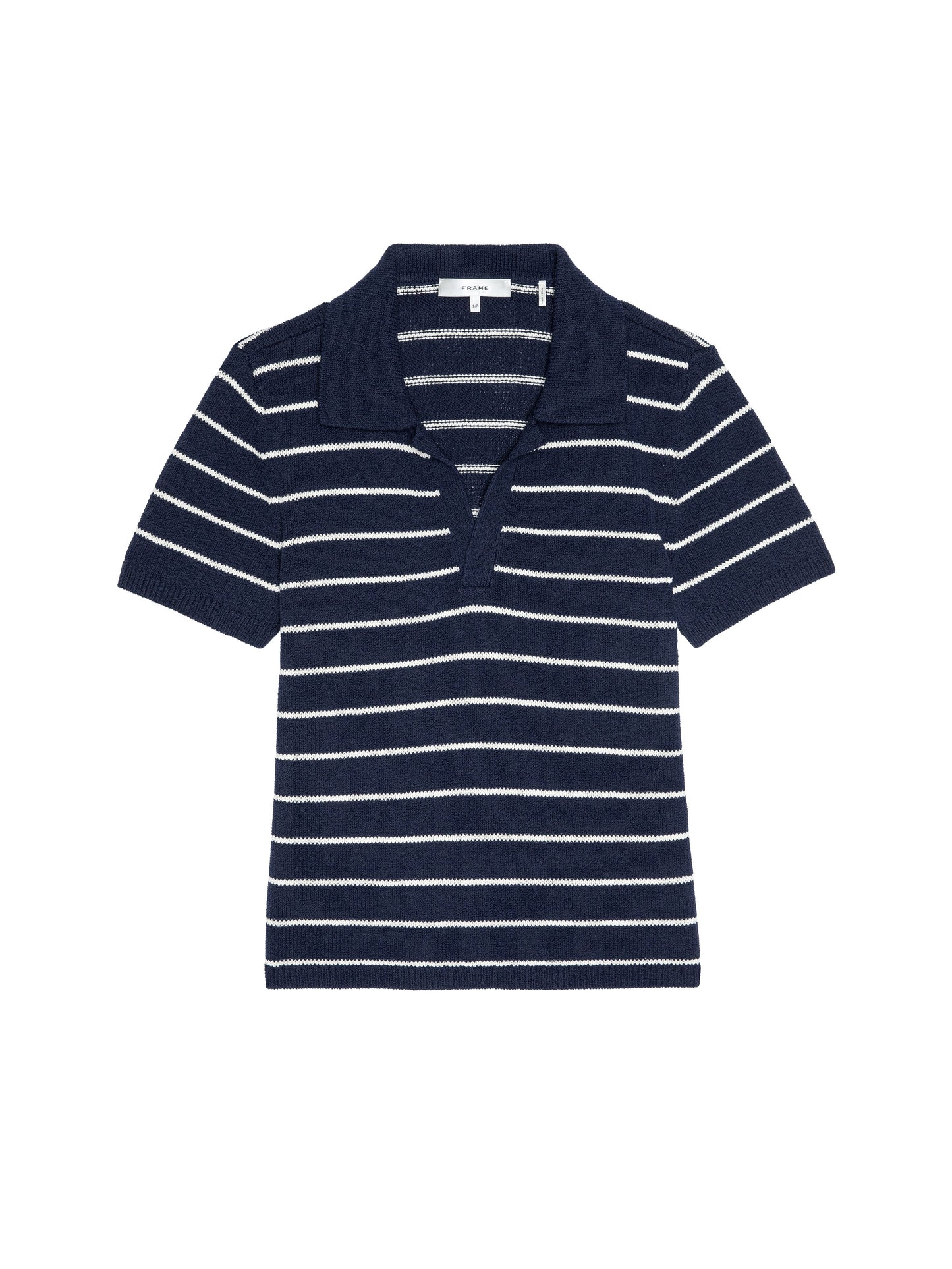 Striped Easy Polo Navy Multi - Frame