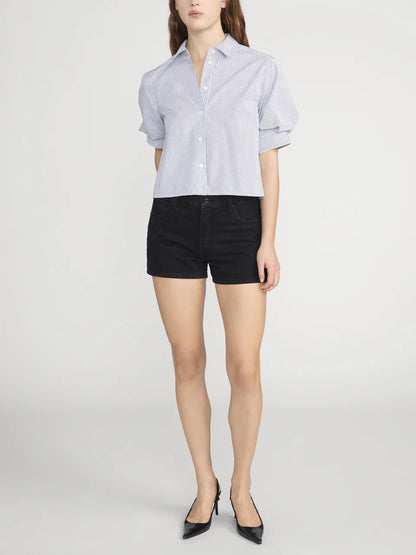 Billow Sleeve Shirt Navy Stripe - Frame