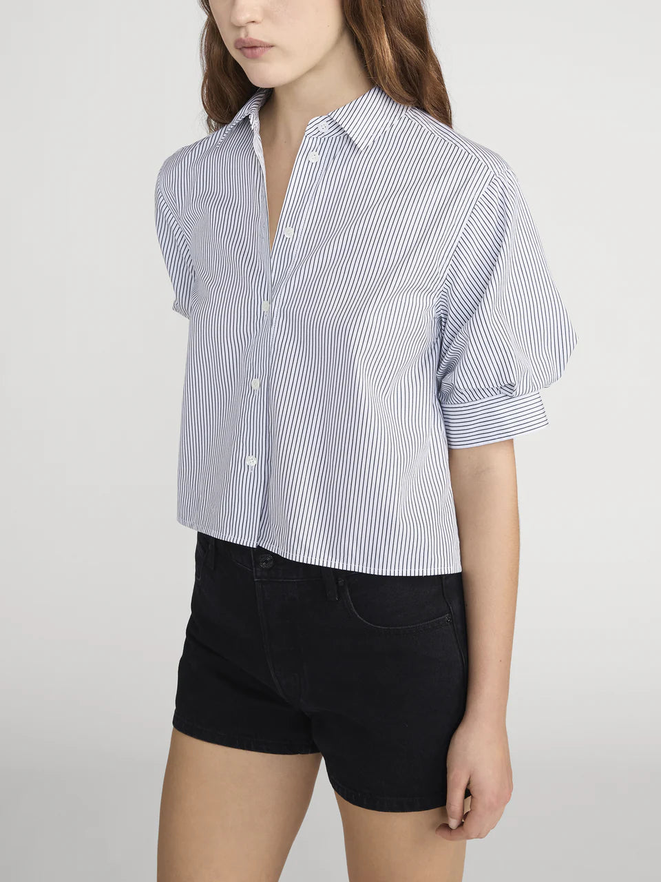 Billow Sleeve Shirt Navy Stripe - Frame