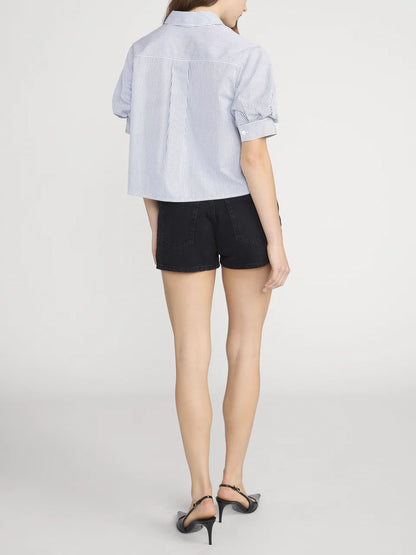 Billow Sleeve Shirt Navy Stripe - Frame