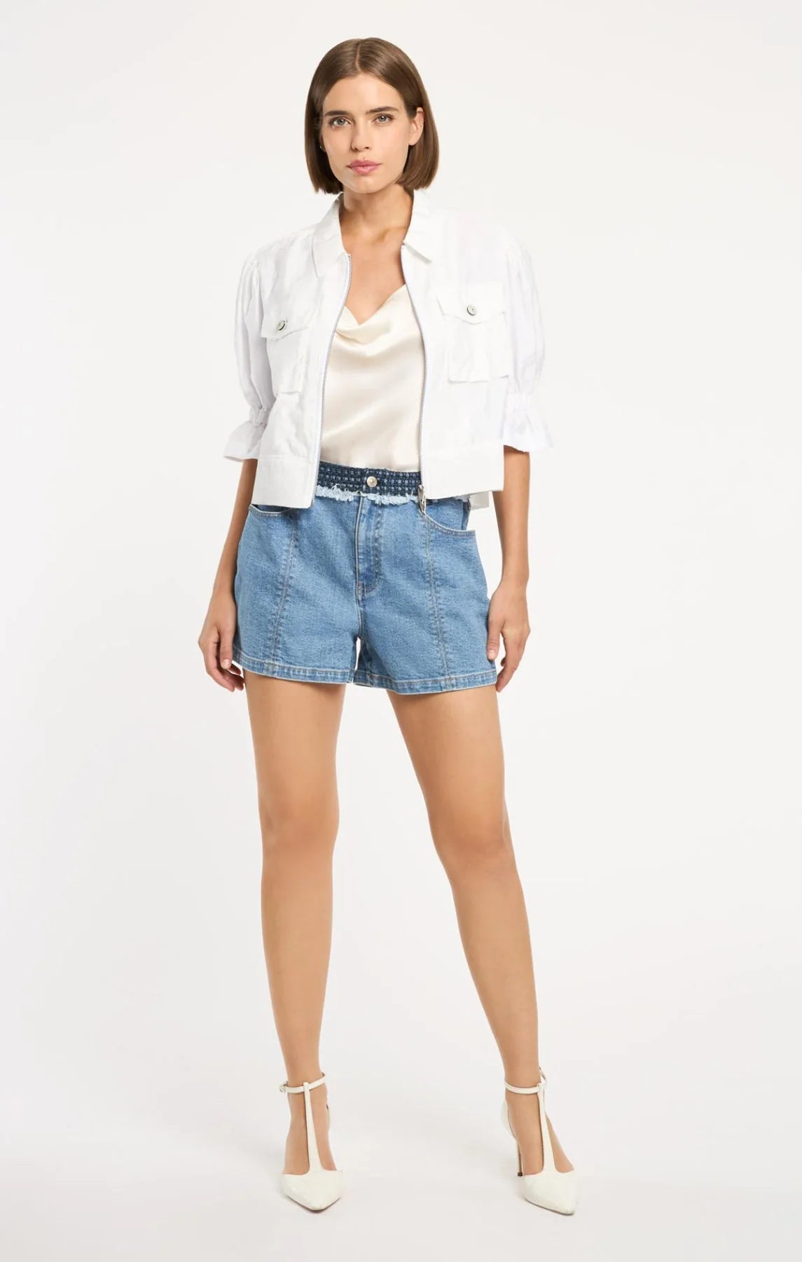 Holly Parachute Jacket White - Cinq à Sept