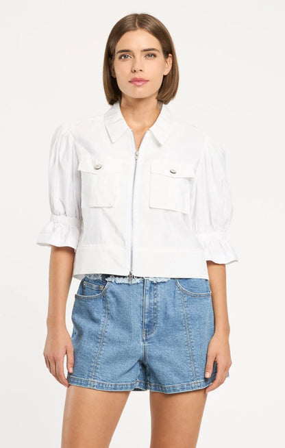 Holly Parachute Jacket White - Cinq à Sept