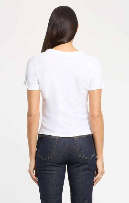 Paris Poppies Shrunken Tee White Multi - Cinq à Sept