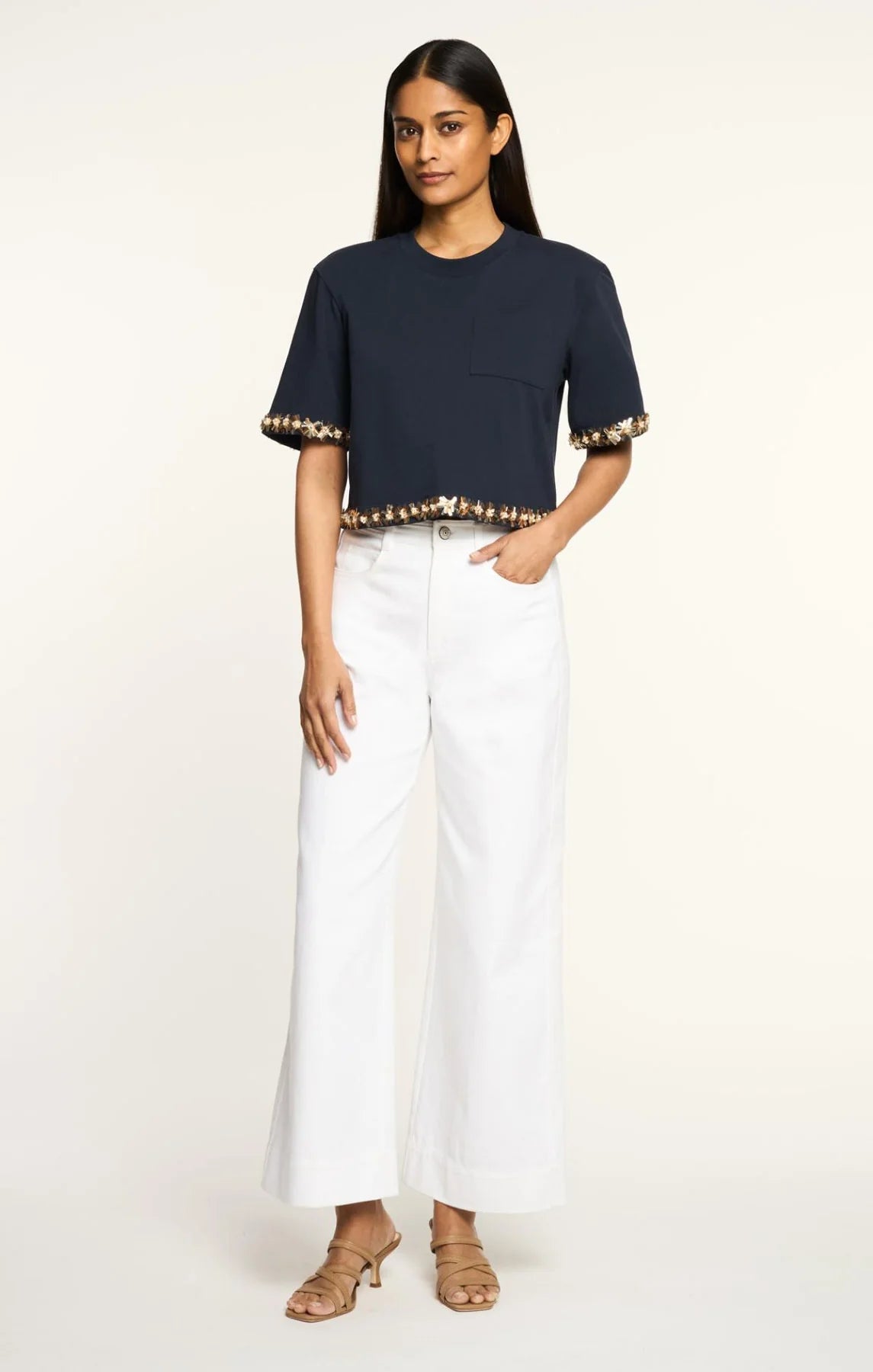 Sunflare Florals Asa Top Navy - Cinq à Sept