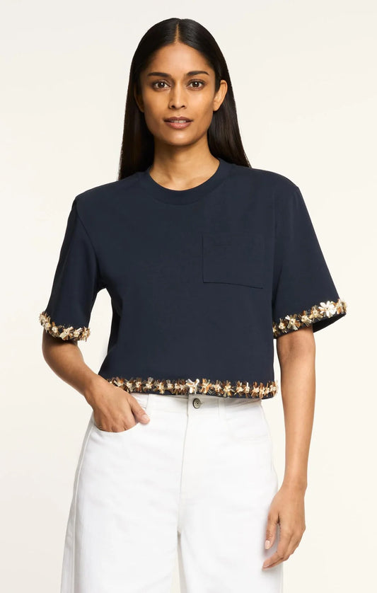 Sunflare Florals Asa Top Navy - Cinq à Sept