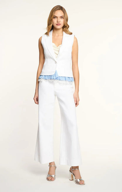 Jessie Stripe Le Petit Roxie Jean Vest White/Multi - Cinq à Sept