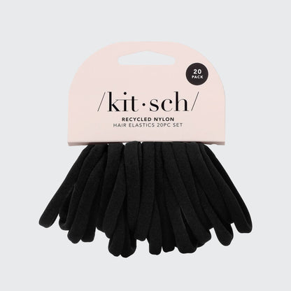 Eco-Friendly Nylon Elastics 20pc Set Black - KITSCH