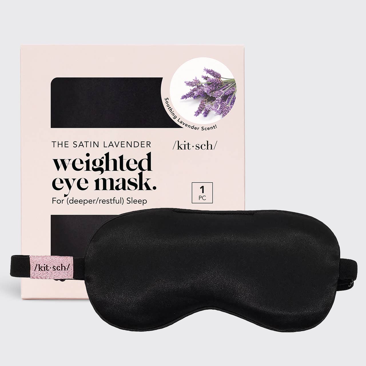 The Lavender Weighted Satin Eye Mask - KITSCH