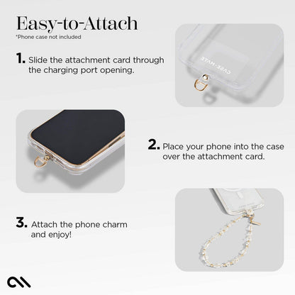Crystal Pearl Gold Phone Charm - Case-Mate