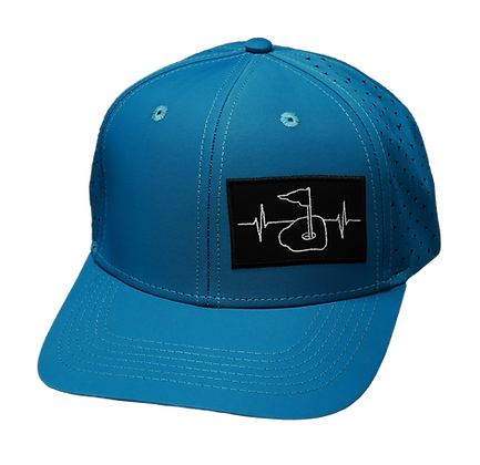 Golf 6 Panel Hat Turquoise - The Heartbeat Brand