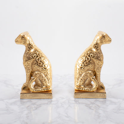 Gold Leopard Bookend Set - 8 Oak Lane