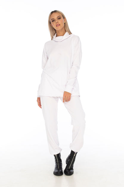 Loungewear Turtleneck Sweater White - Skemo