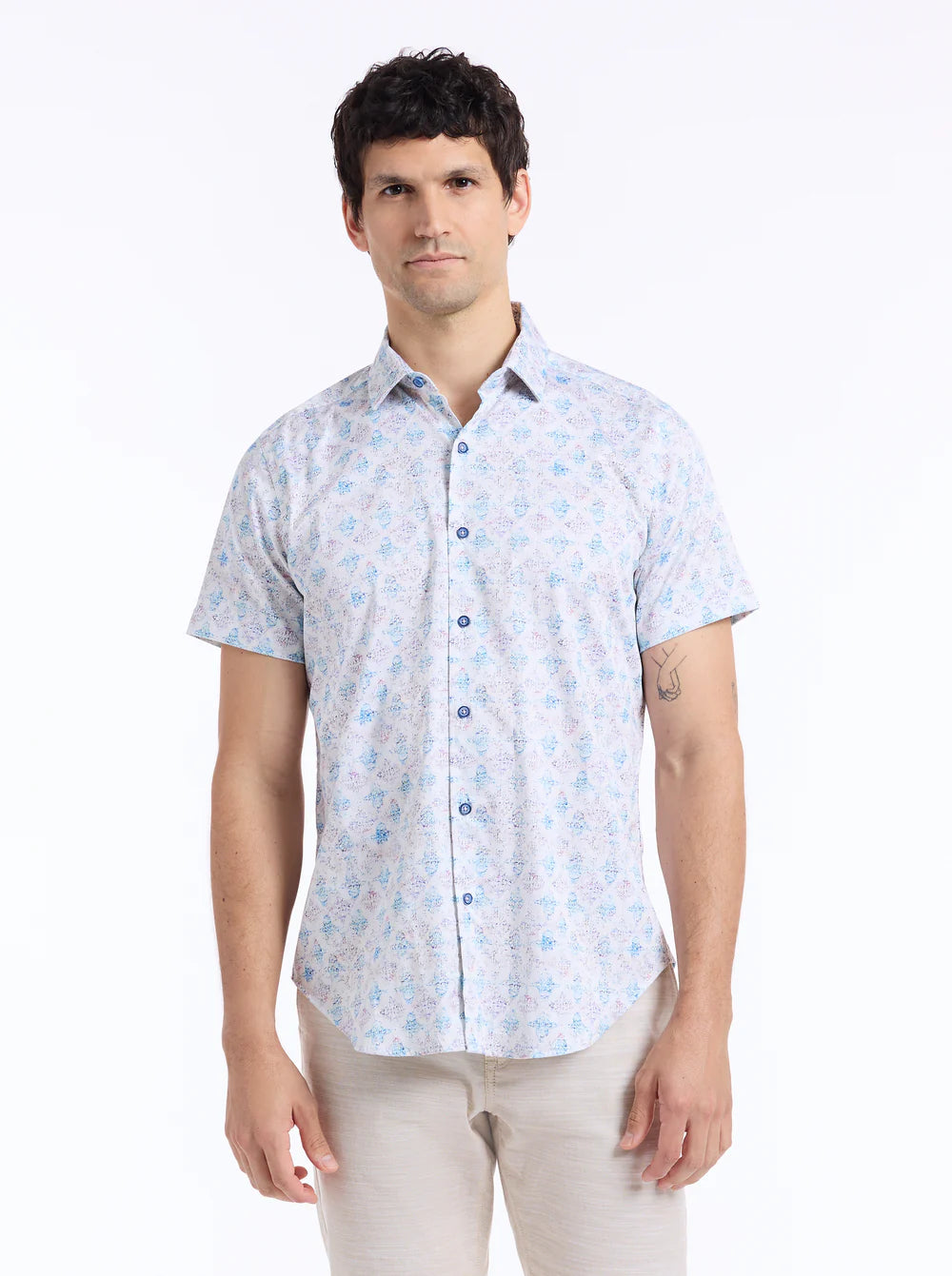 Greatorex Short Sleeve Button Down Shirt Multi - Robert Graham