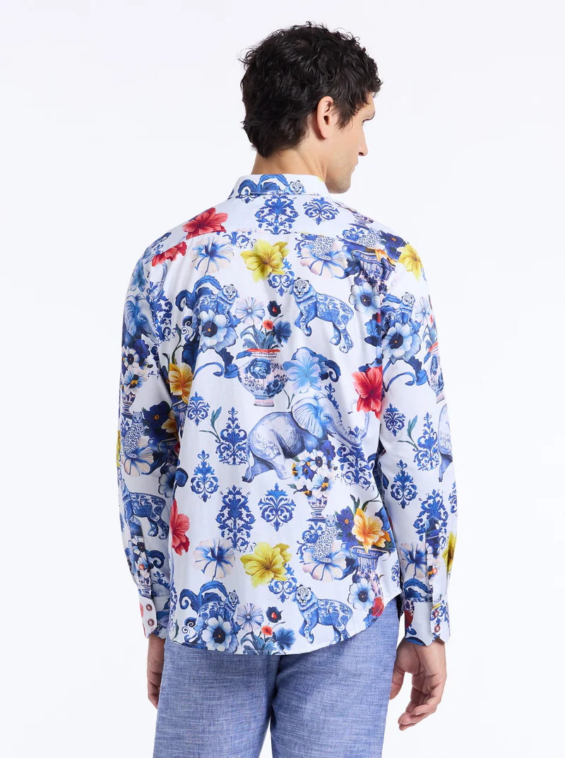 Piccadilly Long Sleeve Button Down Shirt Multi - Robert Graham