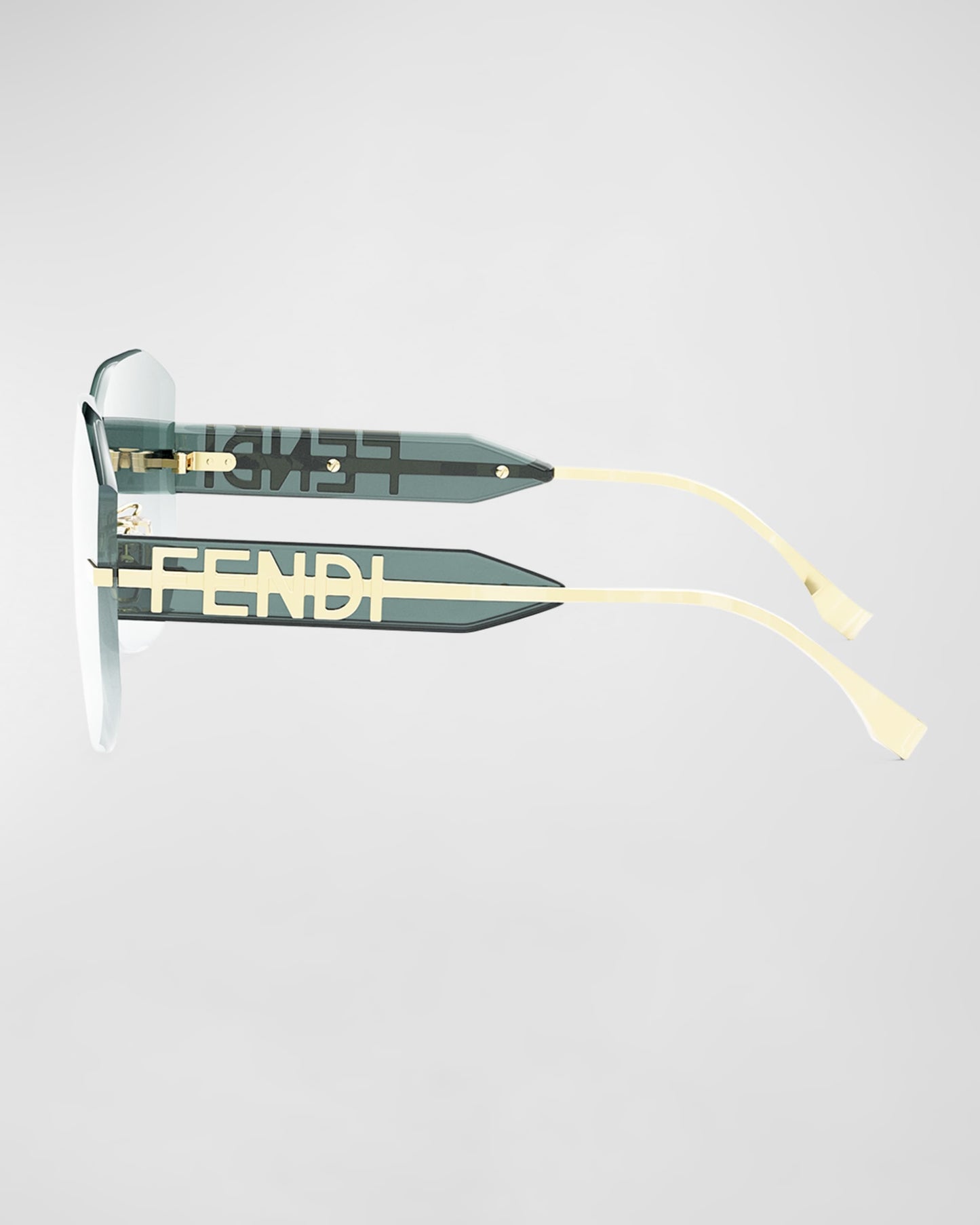 Fendigraphy Sunglasses Shiny Endura Gold / Gradient Green - FENDI