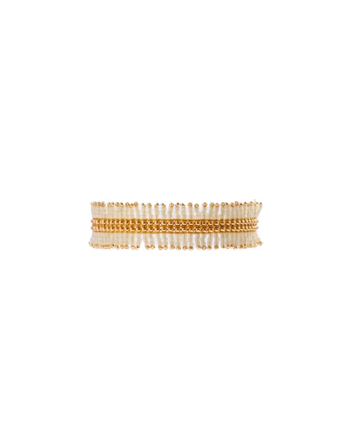 Handwoven Beaded Noor Bracelet Mint - Mayana Designs
