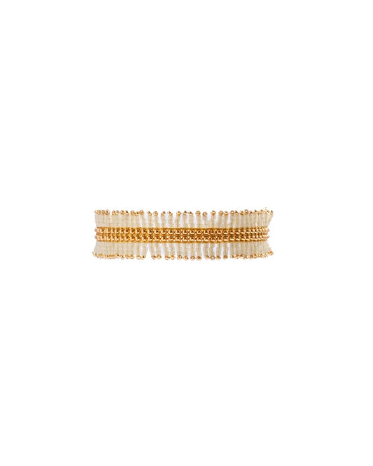 Handwoven Beaded Noor Bracelet Mint - Mayana Designs