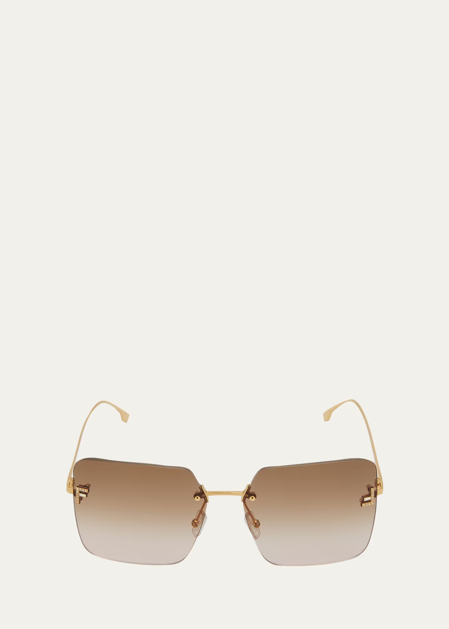Fendi First Sunglasses Shiny Endura Gold/Gradient Bordeaux - Fendi