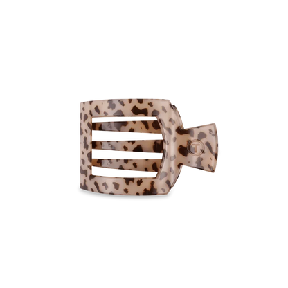 Small Flat Square Hair Clip Blonde Tortoise - TELETIES