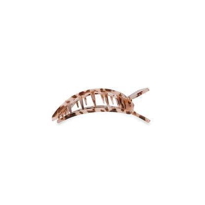 Small Flat Square Hair Clip Blonde Tortoise - TELETIES