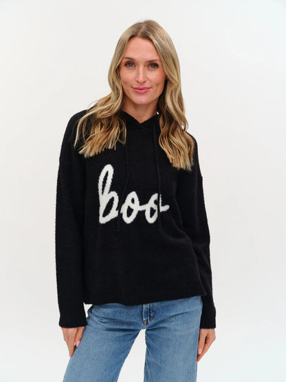 Boo Hoodie Black - Six Fifty Clothing