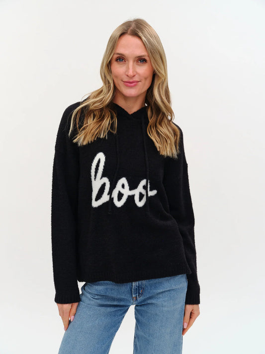 Boo Hoodie Black - Six Fifty Clothing