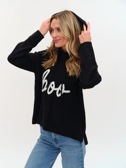 Boo Hoodie Black - Six Fifty Clothing